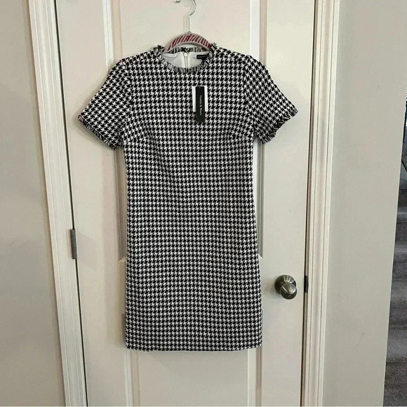 Violet & Roses dress sz 0 Tweed black checkered - Picture 1 of 5